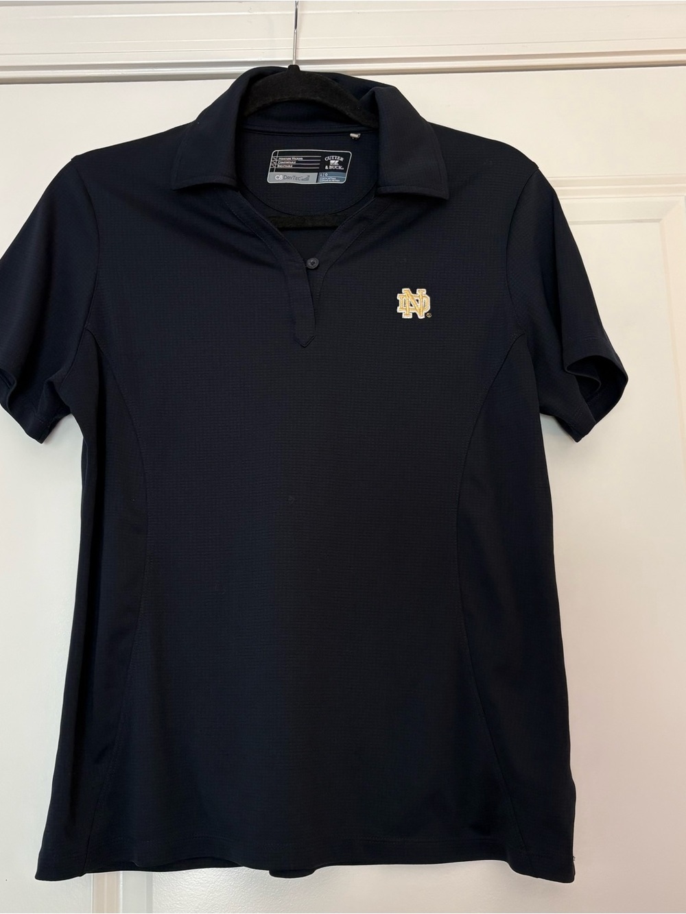 Norte Dame Women’s Navy and Gold Performance Short Sleeve Polo - Picture 8 of 8